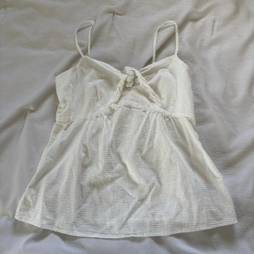 XS white babydoll tank top